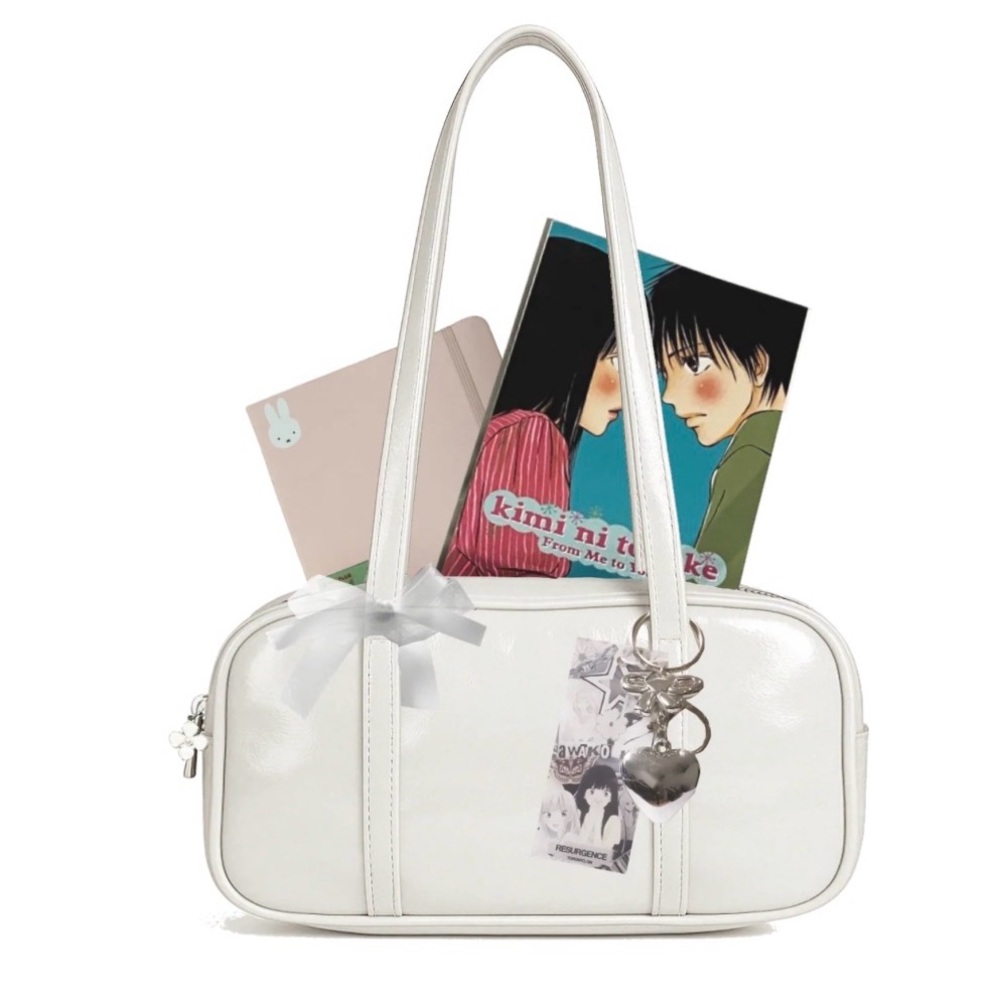 White Leather Shoulder Bag